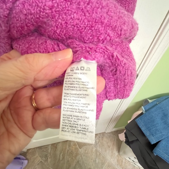 Core Life Women’s Violet Polyester Blend Long Sleeved Crew Neck Sweater Sz M NEW - Picture 6 of 6